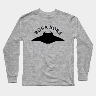 Swimming With Manta Rays In Bora Bora Long Sleeve T-Shirt